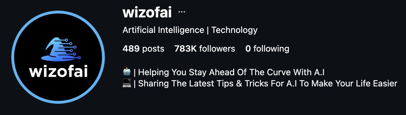 Kunal’s @wizofai Instagram page